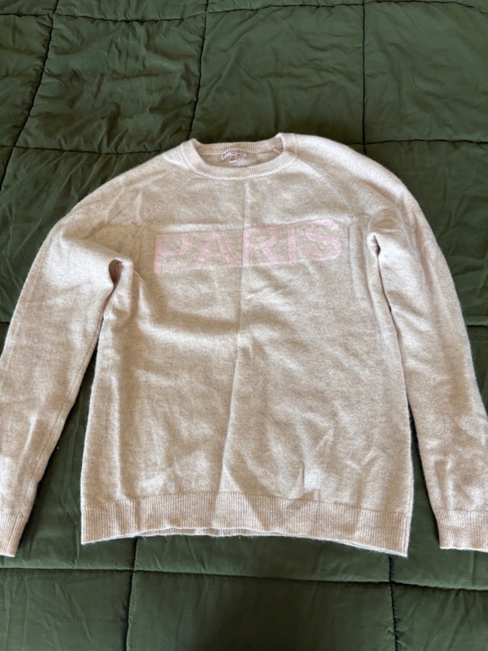 Philosophy Soft Beige Cashmere-Blend Crewneck Sweater